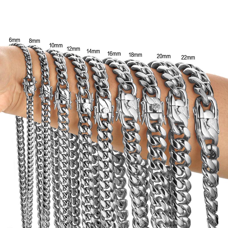 Butterfly Clasp Deployant - 316L 스테인리스 스틸 마이애미 커브 쿠바