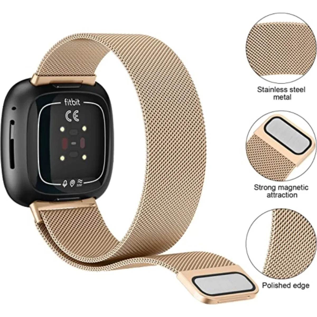Fitbit Versa 1/2/3/4 밴드 교체 용 손 - Milanese Loop Magnetic 리뷰 및 가격