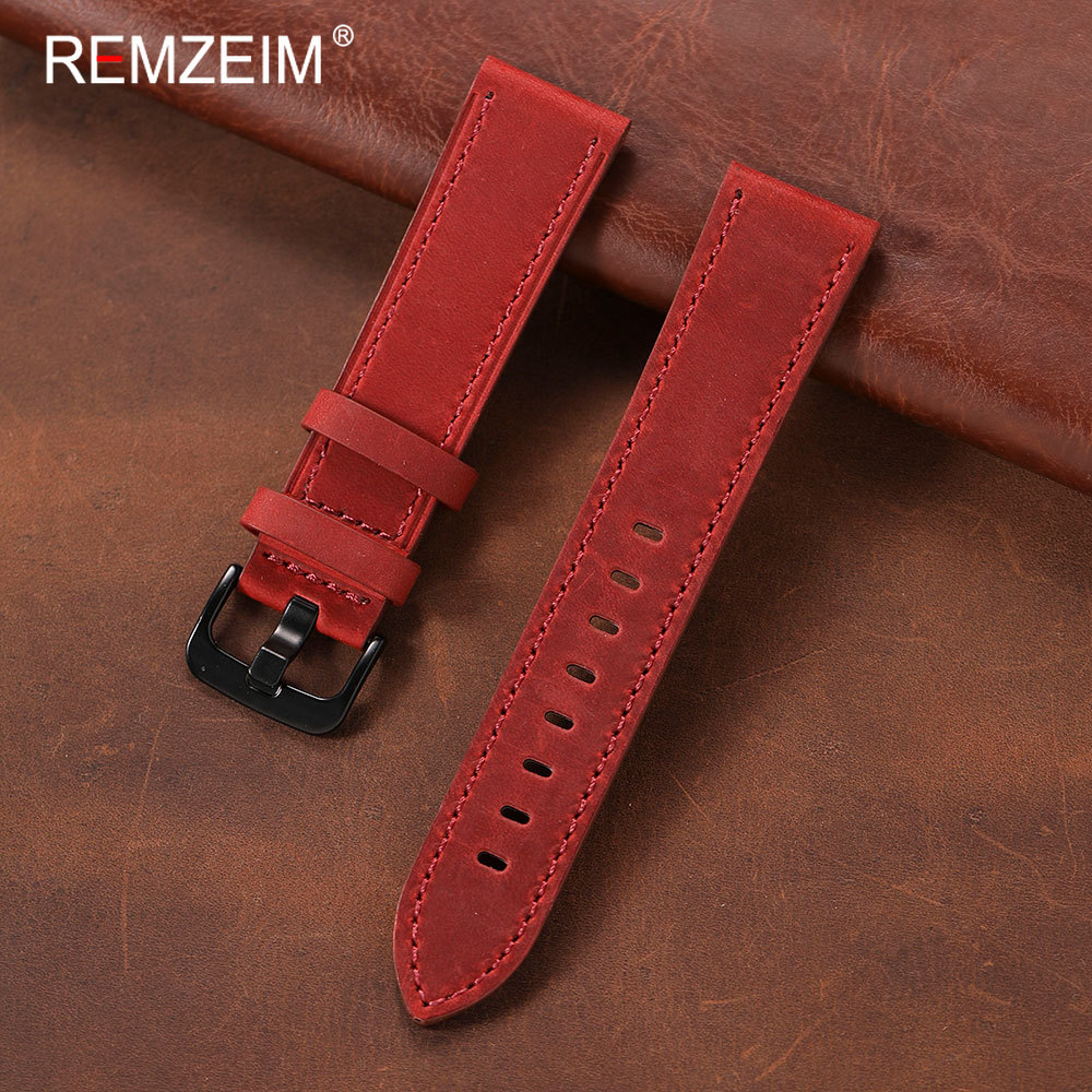 클래식 남성용 크레이지 호스 가죽 시계줄 무광 질감 유 - Suede Strap Watch 리뷰 및 가격