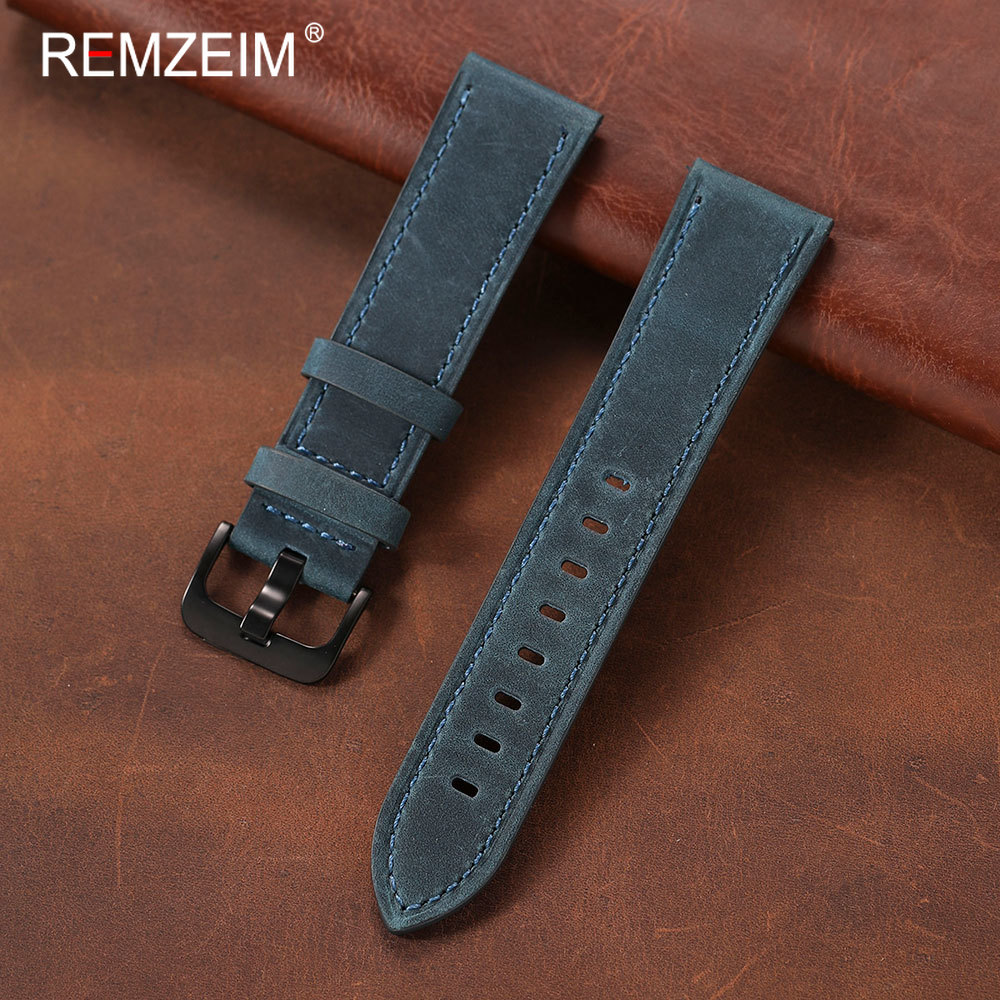 클래식 남성용 크레이지 호스 가죽 시계줄 무광 질감 유 - Suede Strap Watch 리뷰 및 가격