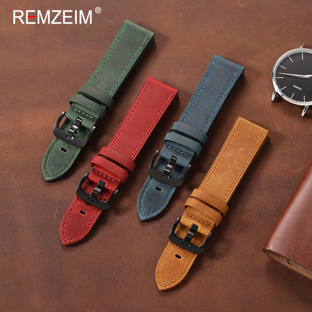 클래식 남성용 크레이지 호스 가죽 시계줄 무광 질감 유 - Suede Strap Watch 리뷰 및 가격