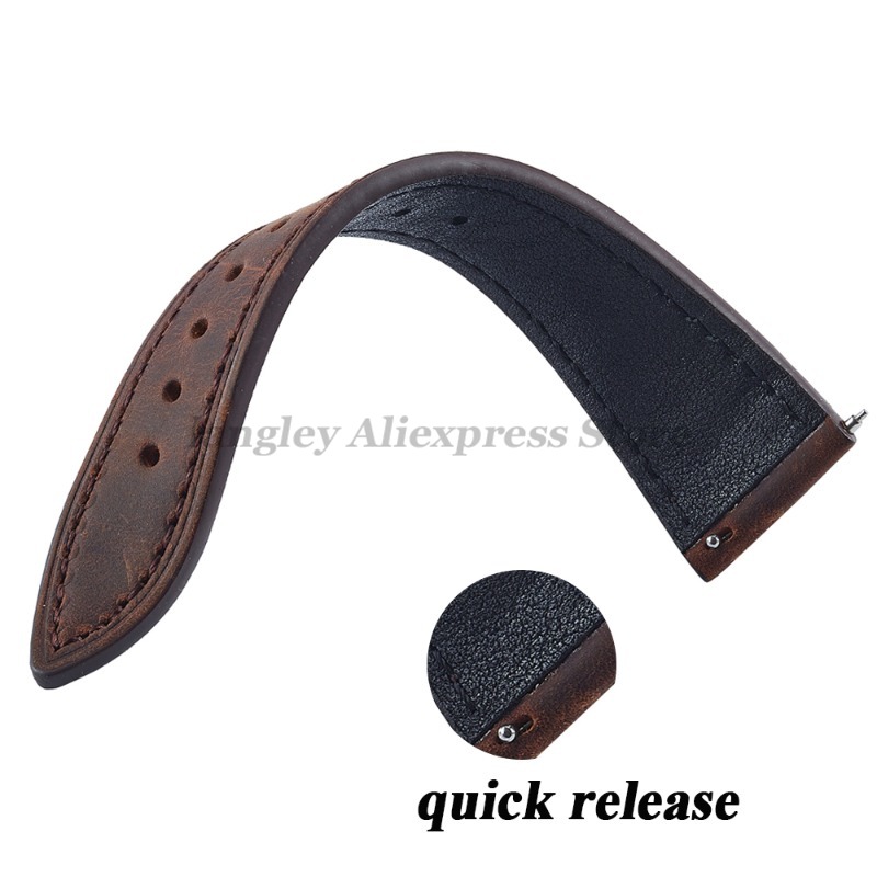 빠른 릴리스 빈티지 레트로 정품 가죽 시계 밴드 18m - Leather Strap Quick Release 리뷰 및 가격