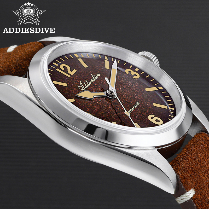 ADDIESDIVE 36MM 200M 방수 사파이어 유 - Suede Strap Watch 리뷰 및 가격