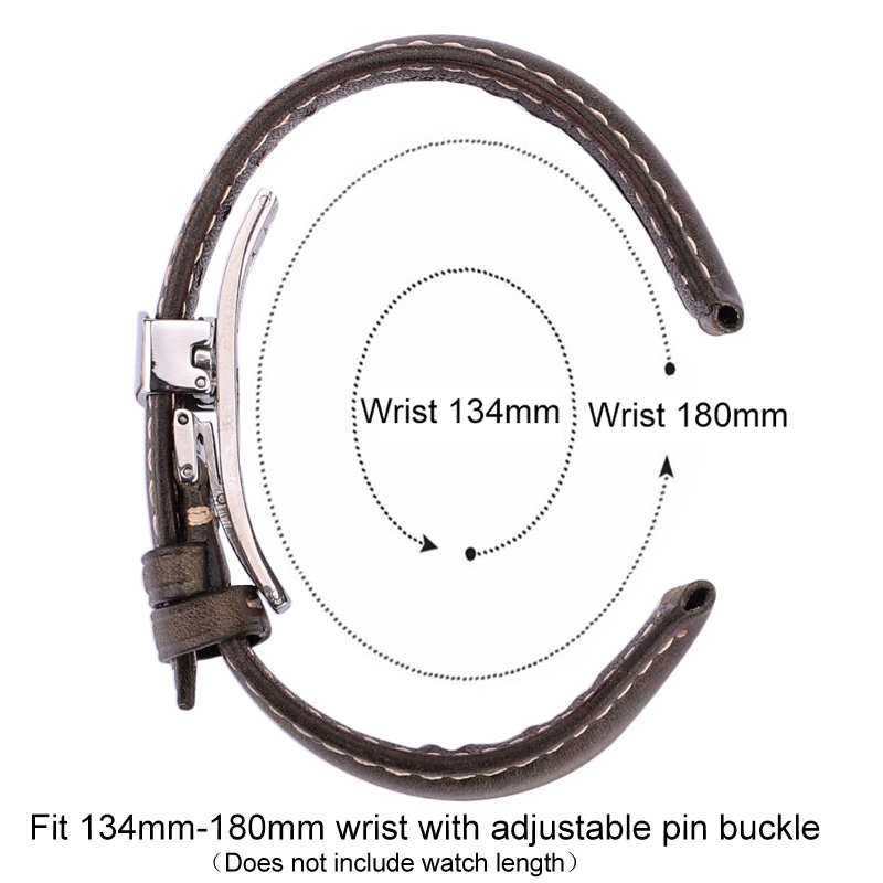 오일 왁스 소 가죽 시계 밴드 18mm 20mm 22m - Butterfly Clasp Deployant 리뷰 및 가격