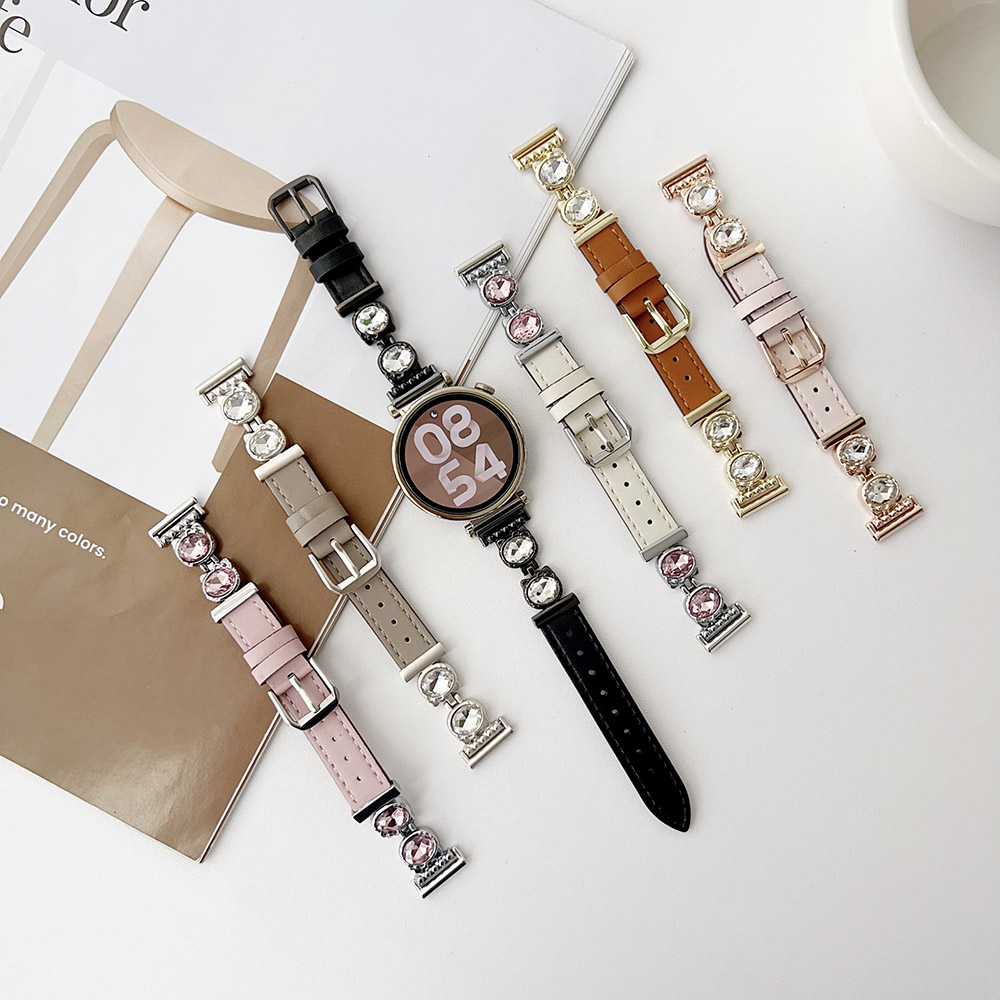 여성을위한 Dressy 시계 팔찌 갤럭시 시계 7/6  - Leather Strap Quick Release 리뷰 및 가격