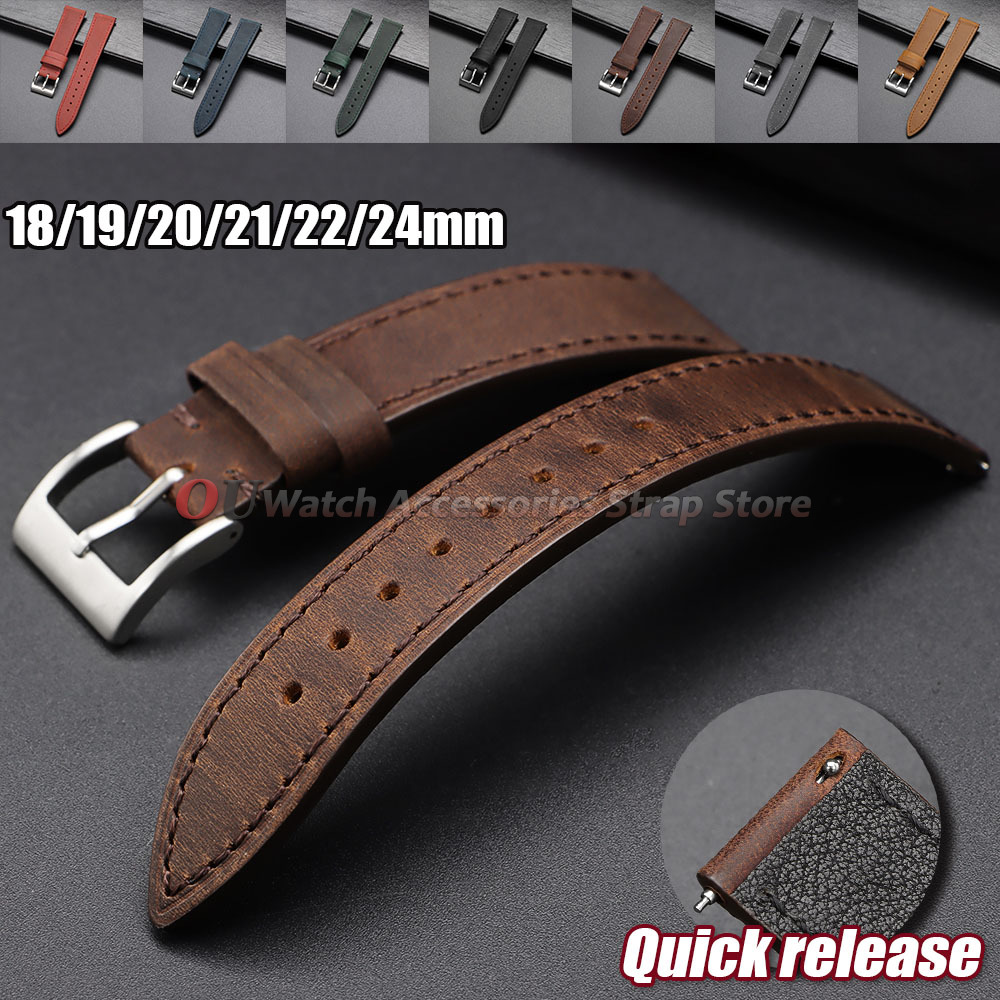18mm 19mm 20mm 21mm 22mm 24mm  - Leather Strap Quick Release 리뷰 및 가격