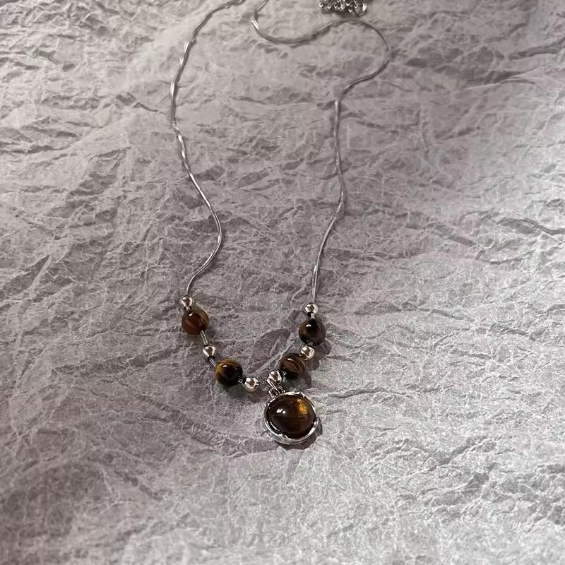 보헤미안 스타일 천연 호안석 비즈 목걸이 세트, 멀티  - Butterfly Clasp Deployant 리뷰 및 가격
