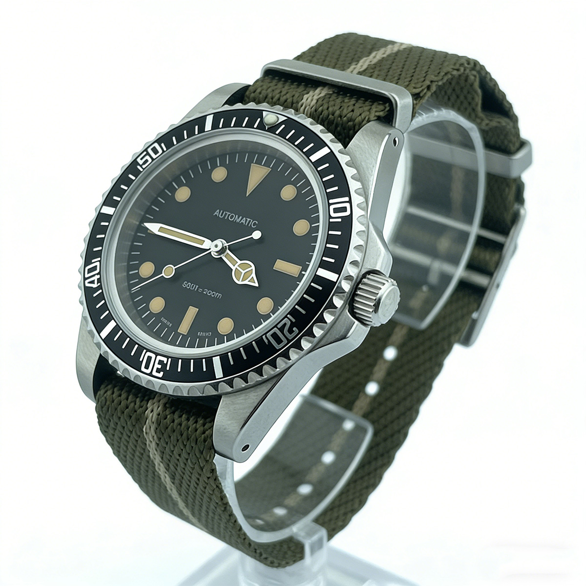 39.5mm 다이버 레트로 시계 사파이어 글래스 NH3 - Tropic Strap Vintage 리뷰 및 가격