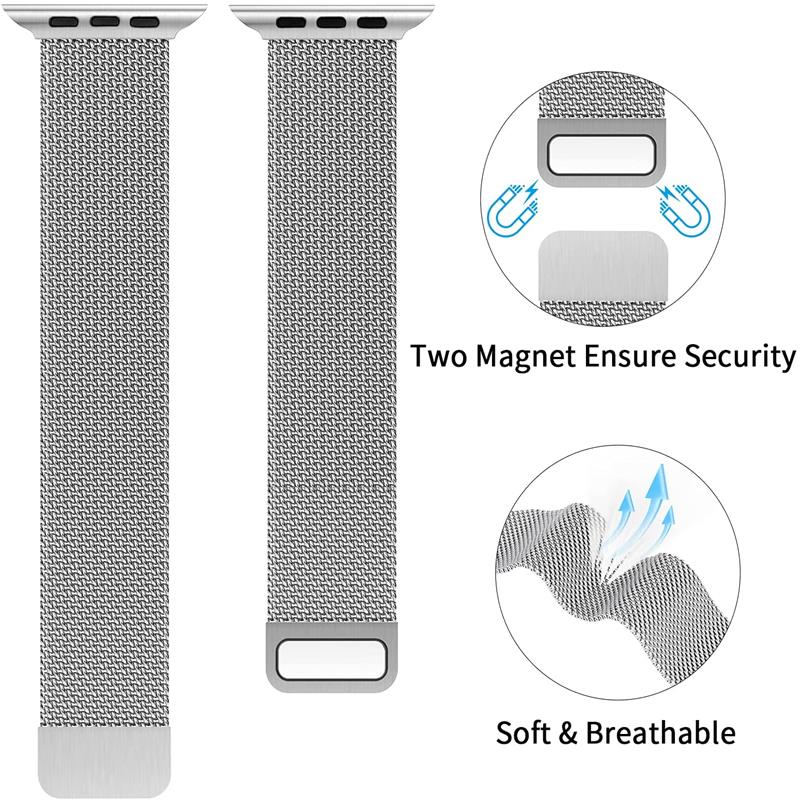 애플 워치 밴드용 밀라니즈 루프 44mm 40mm 45 - Milanese Loop Magnetic 리뷰 및 가격