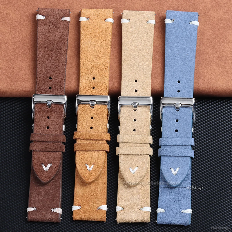 18mm 20mm 22mm 고품질 스웨이드 가죽 빈티지 - Suede Strap Watch 리뷰 및 가격