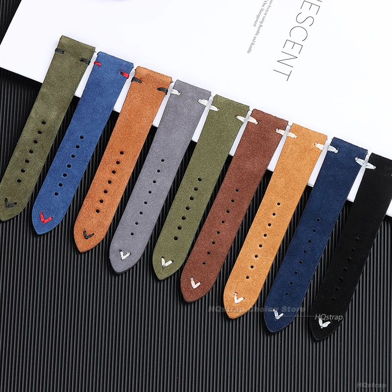 18mm 20mm 22mm 고품질 스웨이드 가죽 빈티지 - Suede Strap Watch 리뷰 및 가격
